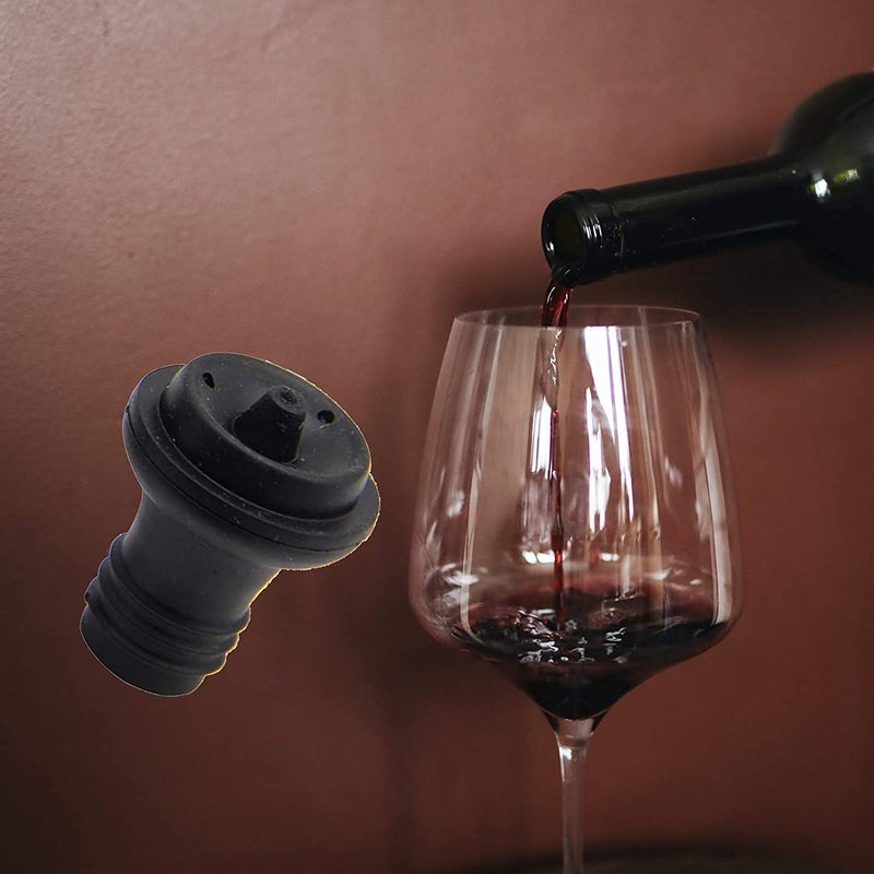 Ergonflow Wine Saver Vacuum Stoppers - Set of 6 Rubber Stoppers for Wine Preservation - Image 4